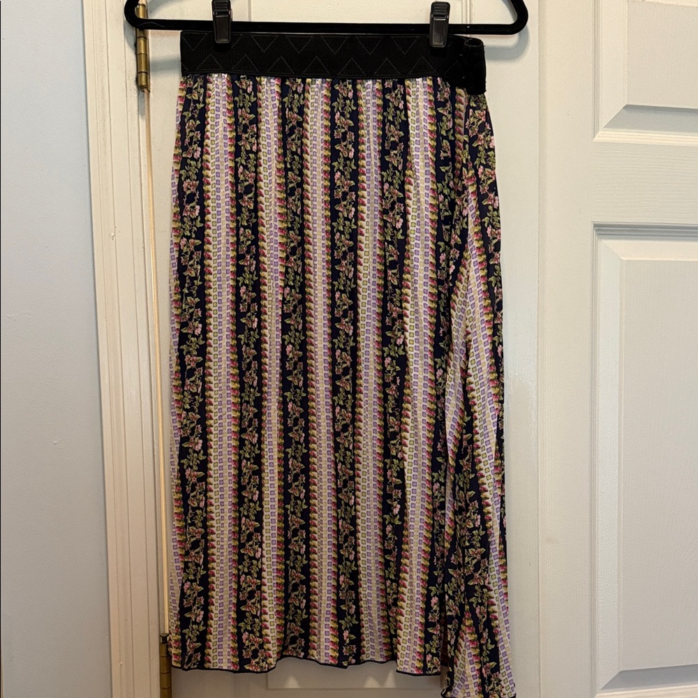Floral Striped Women's Skirt